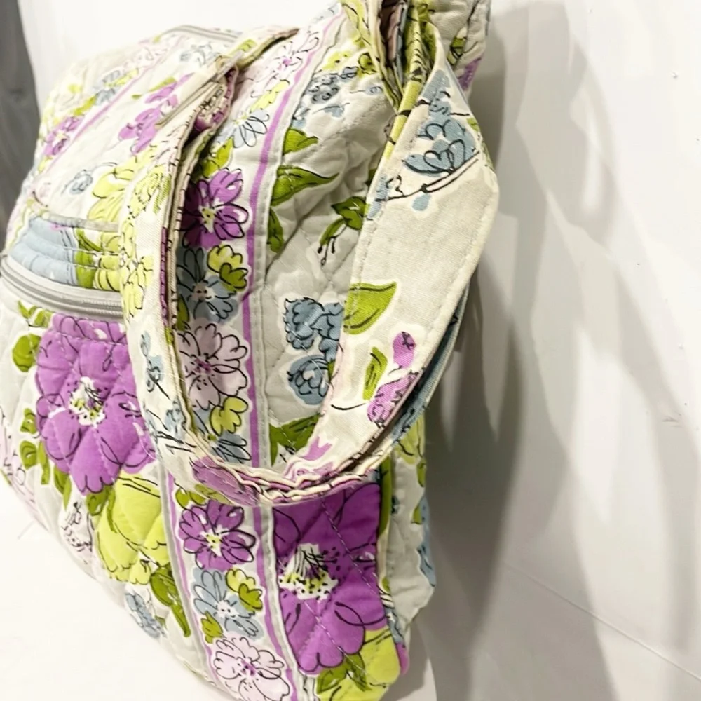 Vera Bradley RARE Watercolor Floral Crossbody Bag + Wallet Fabric zipper closure